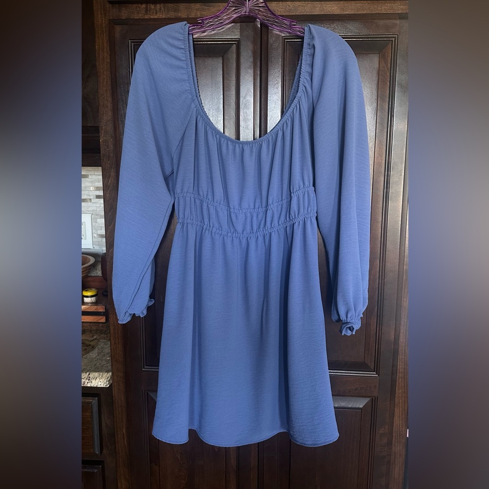 Altar’d State ~ Long Sleeves Short Dress ~ Size Small ~ Blue